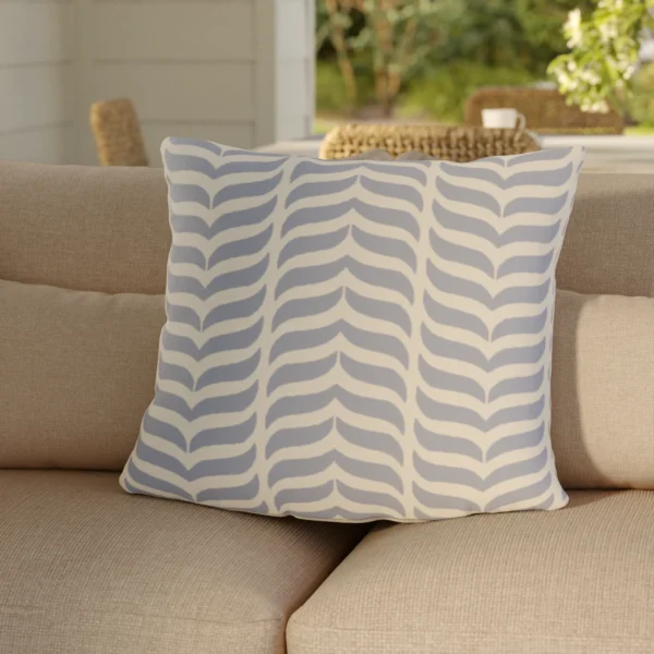 Baleen Indoor/Outdoor Pillow – Ice Blue
